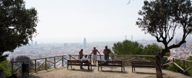 View of Barcelona under clouds of pollution
