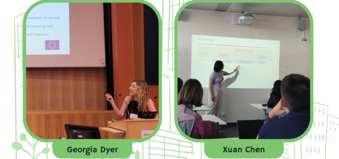 Georgia Dyer and Xuan Chen presenting at ISEE Young 2024